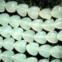 Unique Aqua Green CHALCEDONY 10x10m Cabochon Hearts 13"