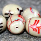 Crafted Earthy 17X14mm Lampwork Glass (6 Beads) L123