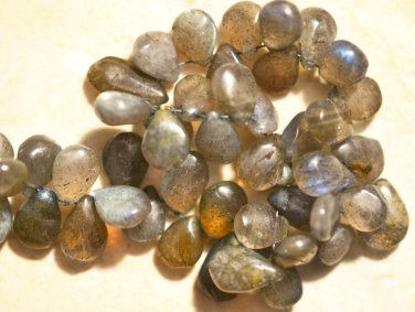 Labradorite 8-12mm (Cabochon Pears 9" Strand) Select-A-Size