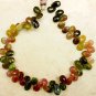 Multi Tourmaline 5-10mm (Faceted Sidedrill Pear) 8" Long Str (Select-A-Size)