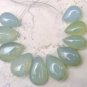 Sea Green CHALCEDONY 10-18mm (10 Plain PEARS Drops) 11 gram