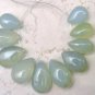 Sea Green CHALCEDONY 10-18mm (10 Plain PEARS Drops) 11 gram