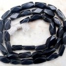 Black Aventurine 10-12mm  x 4-5mm Faceted Brick Gemstone Beads 15" str