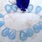 Wholesale Aqua Blue CHALCEDONY 18-32mm (Set of 13 Pear Drops) Select-A-Size
