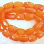 Large CARNELIAN 14x9mm FACETED Chiclet Gemstones 14.5"