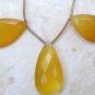 Yellow CHALCEDONY 26-30mm (Set of 3 Faceted Pear Drops) Select-A-Size