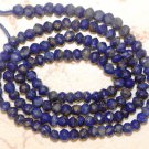 Natural LAPIS Lazuli 3-3.5mm Faceted Rondelle Loose Gemstone Beads 13.5" Str