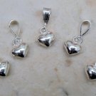 VALENTINE 925 STERLING Silver 8x6mm (5 HEART Pendants)