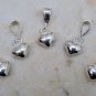 VALENTINE 925 STERLING Silver 8x6mm (5 HEART Pendants)