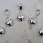 VALENTINE 925 STERLING Silver 8x6mm (5 HEART Pendants)