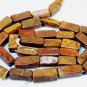 Agate Camel 8-10mm  x 4-5mm Brick Rectangle Gemstone Beads 15" strand