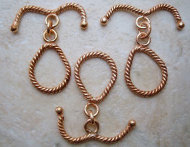 COPPER Designer Crafted 26mm/14X16mm TOGGLE (3 Set) C15