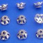 100%STERLING SILVER 11mm Daisy Flower Cap 4 Finding S43
