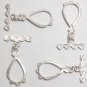 925 SILVER Plated 26X13mm Tear Drop (4 Toggle Set) P270