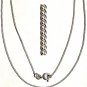 925 STERLING SILVER 1.25mm CABLE CHAIN 18" w/Clasp 25