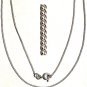 925 STERLING SILVER 1.25mm CABLE CHAIN 18" w/Clasp 25