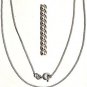 925 STERLING SILVER 1.25mm CABLE CHAIN 18" w/Clasp 25