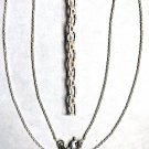 100% 925 STERLING SILVER 1mm Curb CHAIN 18" w/Clasp 26