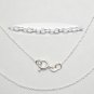 100% 925 STERLING SILVER 1mm Curb CHAIN 18" w/Clasp 26