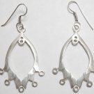 SILVER Plated 45X30mm CHANDELIER Earring (1Set) P260