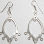 SILVER Plated 45X30mm CHANDELIER Earring (1Set) P260