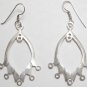 SILVER Plated 45X30mm CHANDELIER Earring (1Set) P260