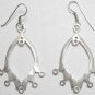 SILVER Plated 45X30mm CHANDELIER Earring (1Set) P260
