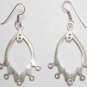 SILVER Plated 45X30mm CHANDELIER Earring (1Set) P260