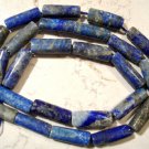 NATURAL 11x5mm TUBE LAPIS Gemstone Beads 14.5" Strand