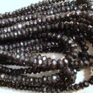 Micro FACETED SPINEL BLACK Wire 2.5-3mm Rondelle 14.5"