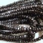 Micro FACETED SPINEL BLACK Wire 2.5-3mm Rondelle 14.5"