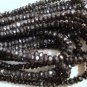 Micro FACETED SPINEL BLACK Wire 2.5-3mm Rondelle 14.5"