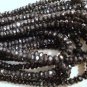 Micro FACETED SPINEL BLACK Wire 2.5-3mm Rondelle 14.5"