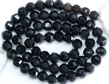 GORGEOUS BLACK ONYX 4mm FACETED ROUND (20 Loose Beads)