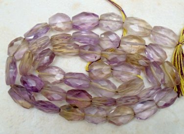 AMETRINE  6-8mm long x 5-6mm wide FACETED Oval Gemstone Beads 14.5" A+