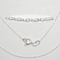 100% 925 STERLING SILVER 1mm CABLE CHAIN 18" w/Clasp 23