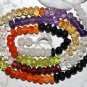 Micro Faceted Multi Gemstone Color 3.5-4mm Rondelle Beads 14" Strand
