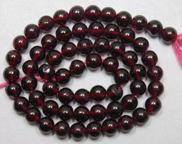 GORGEOUS GARNET 8MM Round Gemstone Extra LONG 17.5" Str