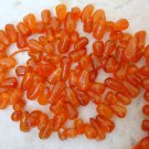 CARNELIAN 7-10mm long Sidedrill Drops Gemstone Beads 14" strand (Lots of beads)