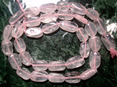 Rose Quartz 10x6mm Oval Loose Gemstone Beads 14"