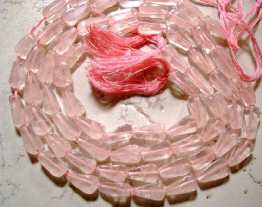 Rose Quartz 11x6mm Topdrill Pear Gemstone Beads 14"