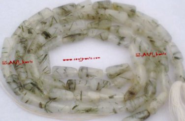 Rutilated Quartz 12x5mmTopdrill Drop Gemstone Beads 14"
