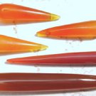 Hessonite CHALCEDONY 18-25mm (8 Elongated Drops) 66Ct