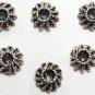 925 STERLING SILVER 9x4mm Antique Spiral (4 Caps) S69