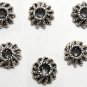 925 STERLING SILVER 9x4mm Antique Spiral (4 Caps) S69