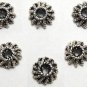 925 STERLING SILVER 9x4mm Antique Spiral (4 Caps) S69