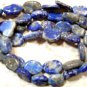NATURAL 10x8mm OVAL LAPIS Gemstone Beads 14.5" Strand