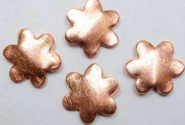HANDCRAFTED Copper 16X4.5mm Flower (4 Spacer Bead) C230