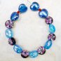 Hearts and Flowers Handmade Infused Lampwork 12-15mm (Set of 15) Glass Beads A6
