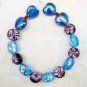 Hearts and Flowers Handmade Infused Lampwork 12-15mm (Set of 15) Glass Beads A6